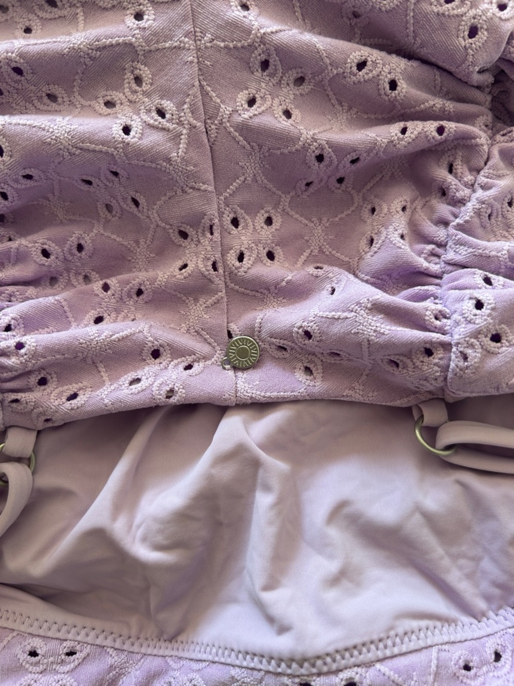 Free People Rhythm BRIGHTON EYELET SCRUNCHED ONE PIECE SWIMSUIT - Picture 14 of 16